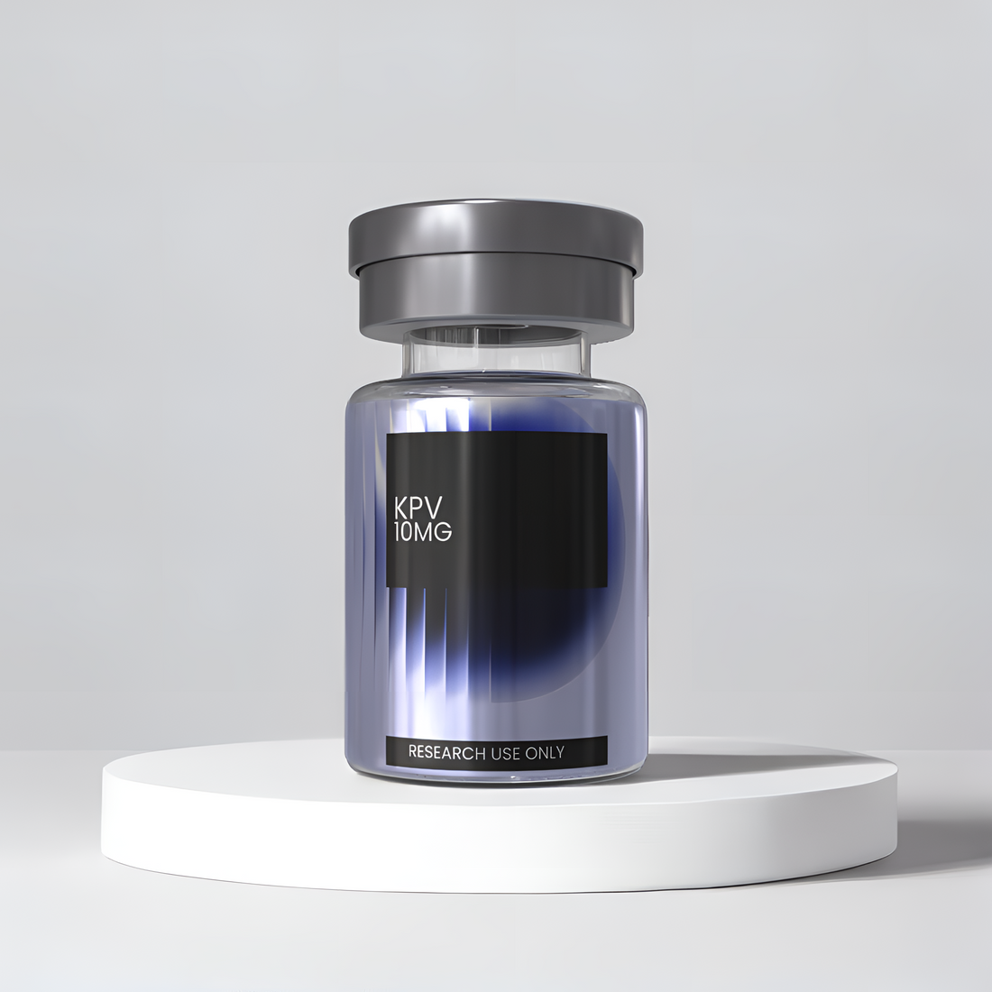 Dissolv catalog vial labeled KPV 10MG and Research Use Only
