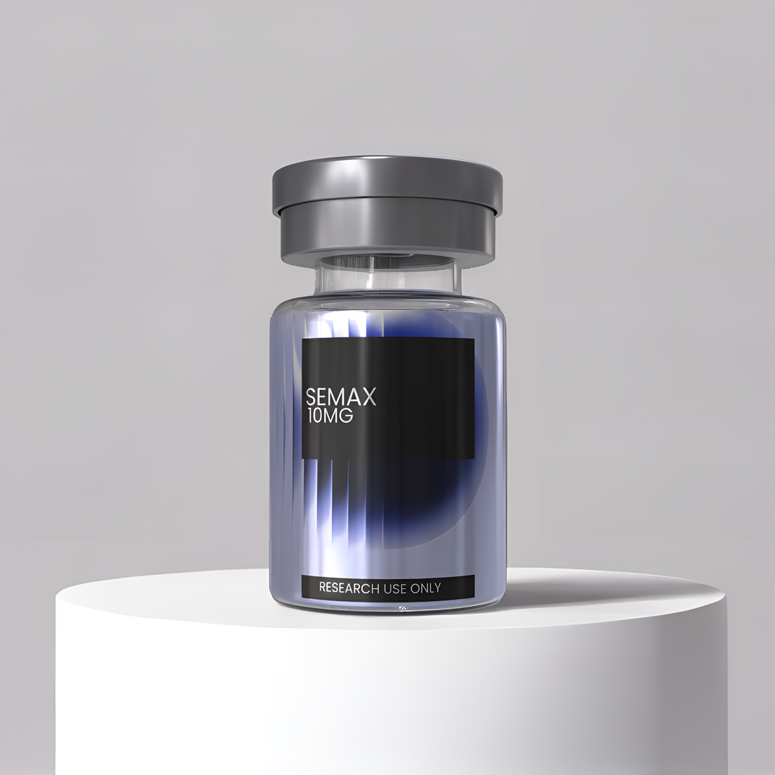 Semax 10mg research peptide vial from Dissolv Labs
