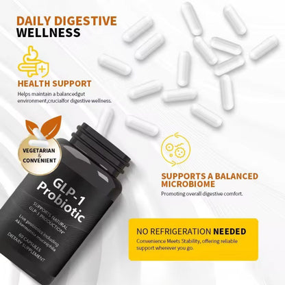 GLP-1 Probiotic — Akkermansia muciniphila Gut Health Supplement, 60 Capsules