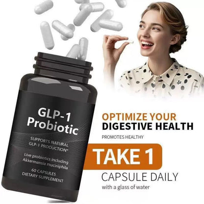 GLP-1 Probiotic — Akkermansia muciniphila Gut Health Supplement, 60 Capsules