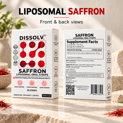 Saffron Oral Strips — 30 Individually Wrapped Strips