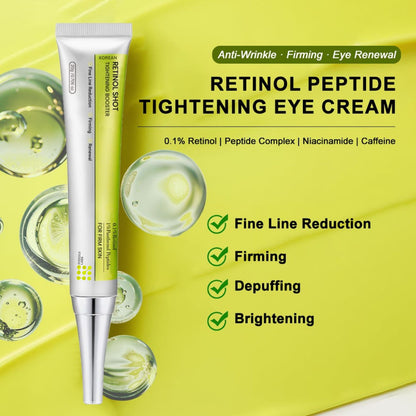 Retinol Shot Tightening Booster — 0.1% Retinol Peptide Eye Cream, 20g