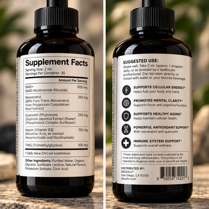 NAD+ Liposomal Complex Liquid Supplement
