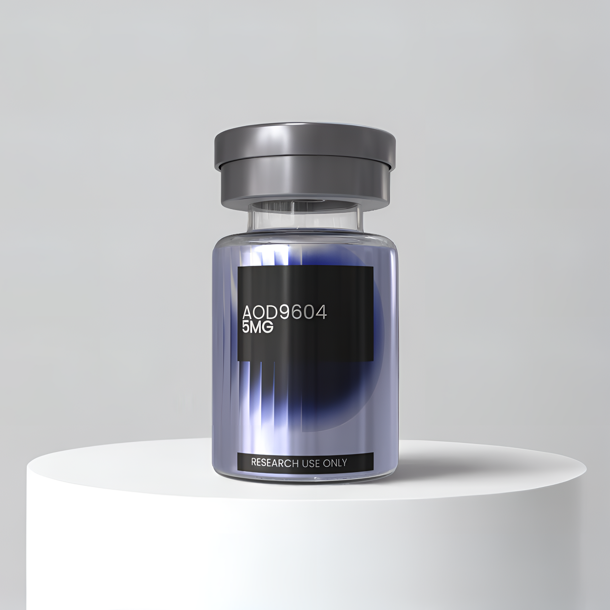 AOD9604 5mg research peptide vial — DISSOLV LABS lyophilized ≥99% purity
