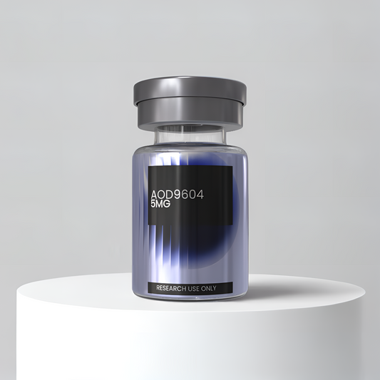 AOD9604 5mg research peptide vial — DISSOLV LABS lyophilized ≥99% purity