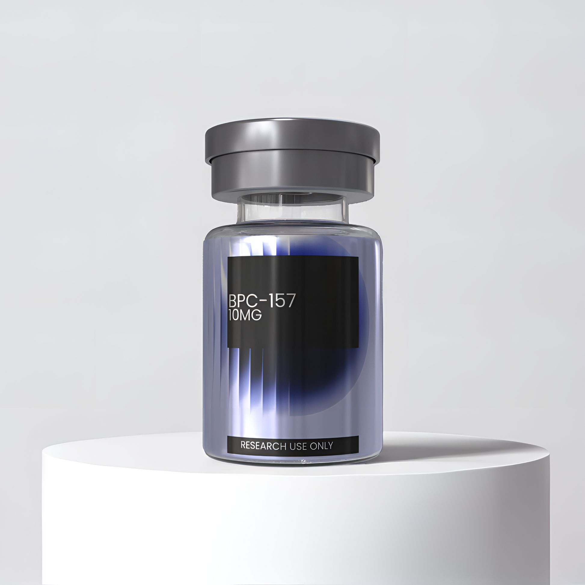 BPC-157 10mg research peptide vial — DISSOLV LABS lyophilized ≥99% purity