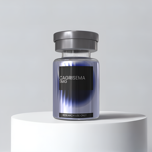 Cagrisema 5mg + 5mg research peptide vial — DISSOLV LABS lyophilized ≥99% purity