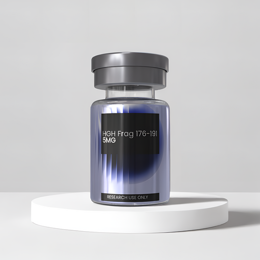 HGH Fragment 176-191 5mg research peptide vial — DISSOLV LABS lyophilized ≥99% purity