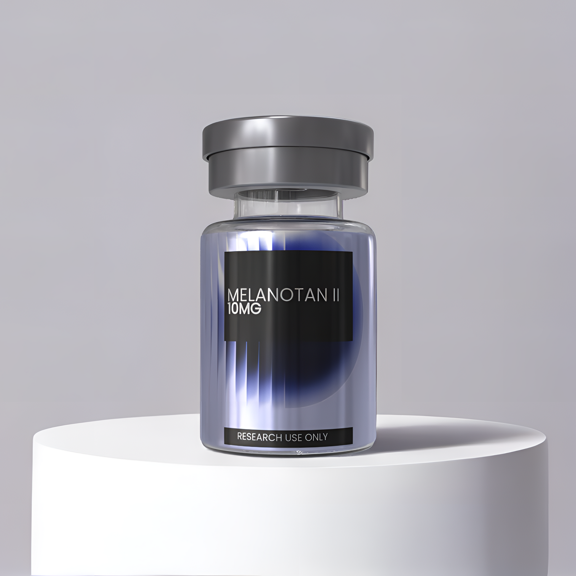 Melanotan II 10mg research peptide vial — DISSOLV LABS lyophilized ≥99% purity