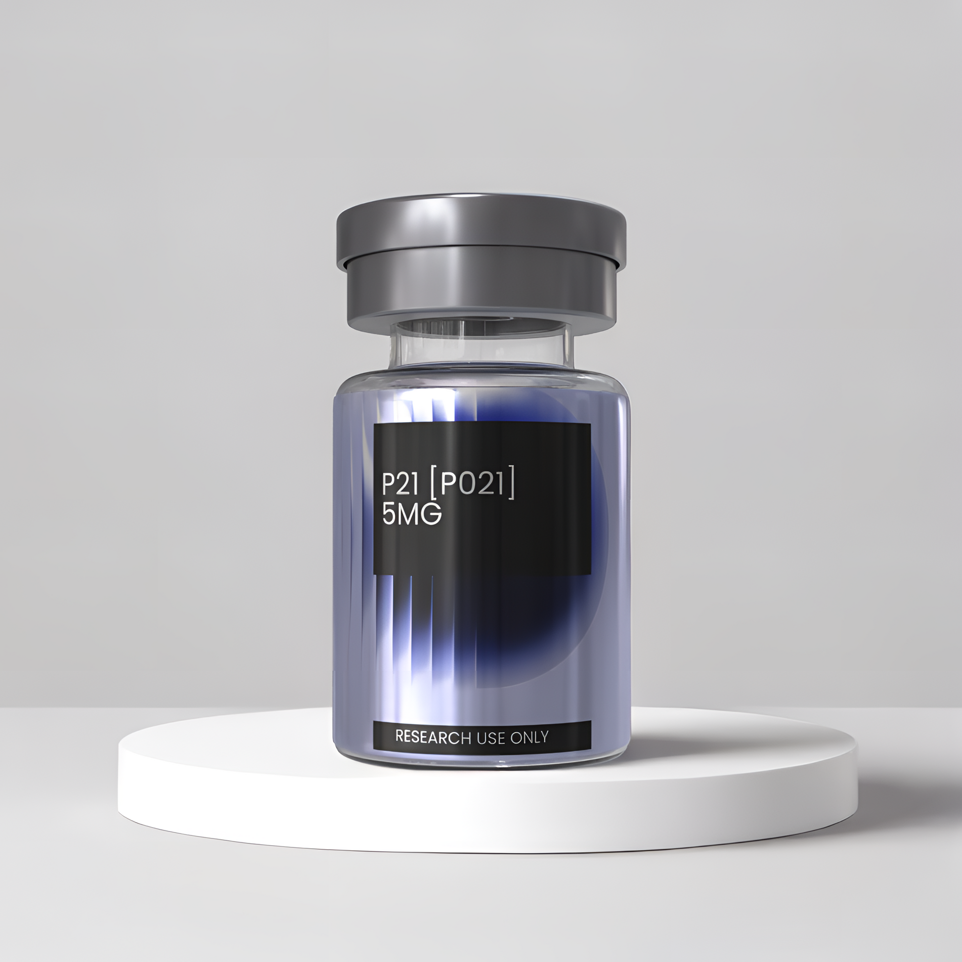 P21 5mg research peptide vial — DISSOLV LABS lyophilized ≥99% purity
