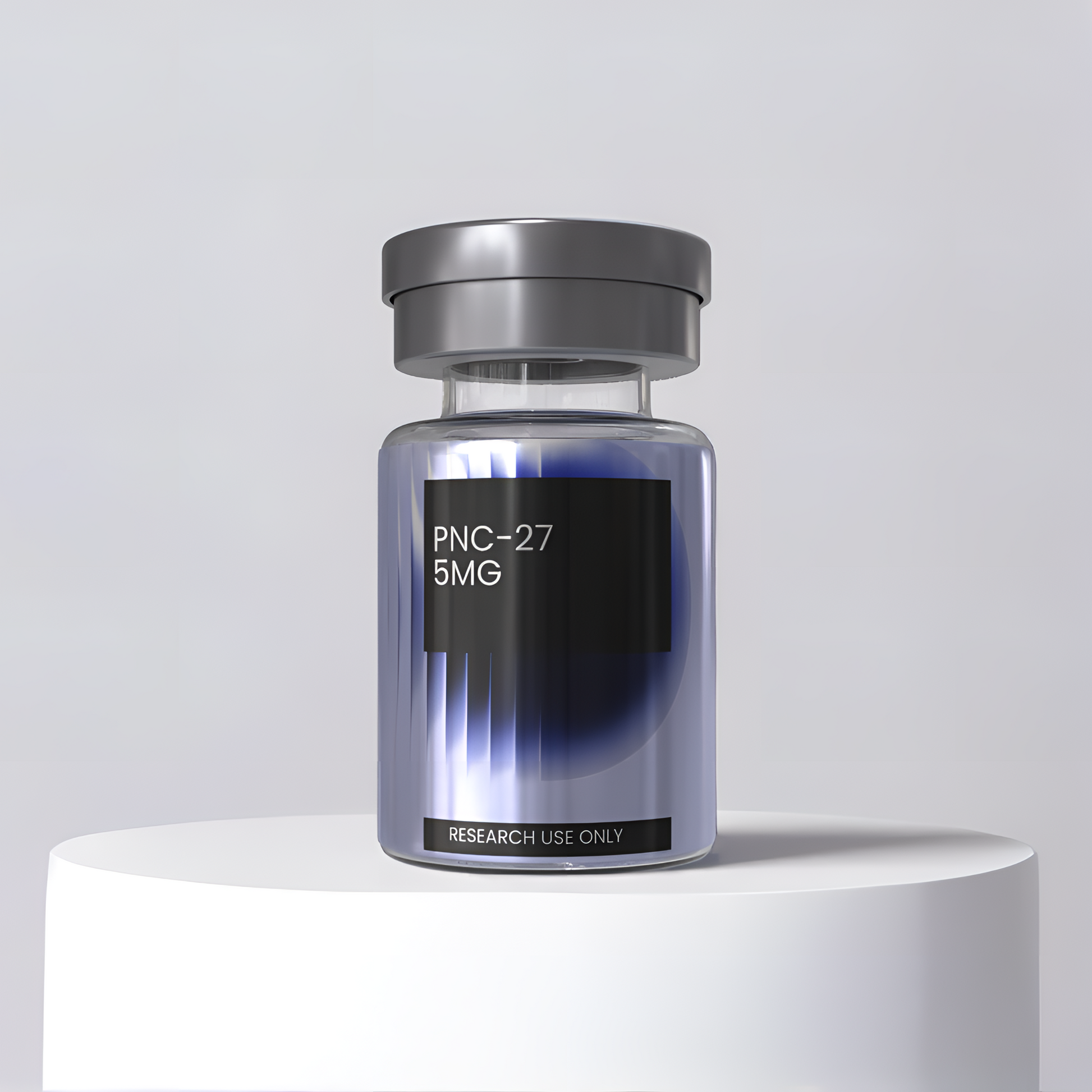 PNC-27 5mg research peptide vial — DISSOLV LABS lyophilized ≥99% purity