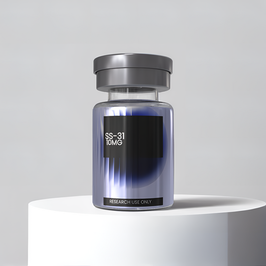 SS-31 10mg research peptide vial — DISSOLV LABS lyophilized ≥99% purity