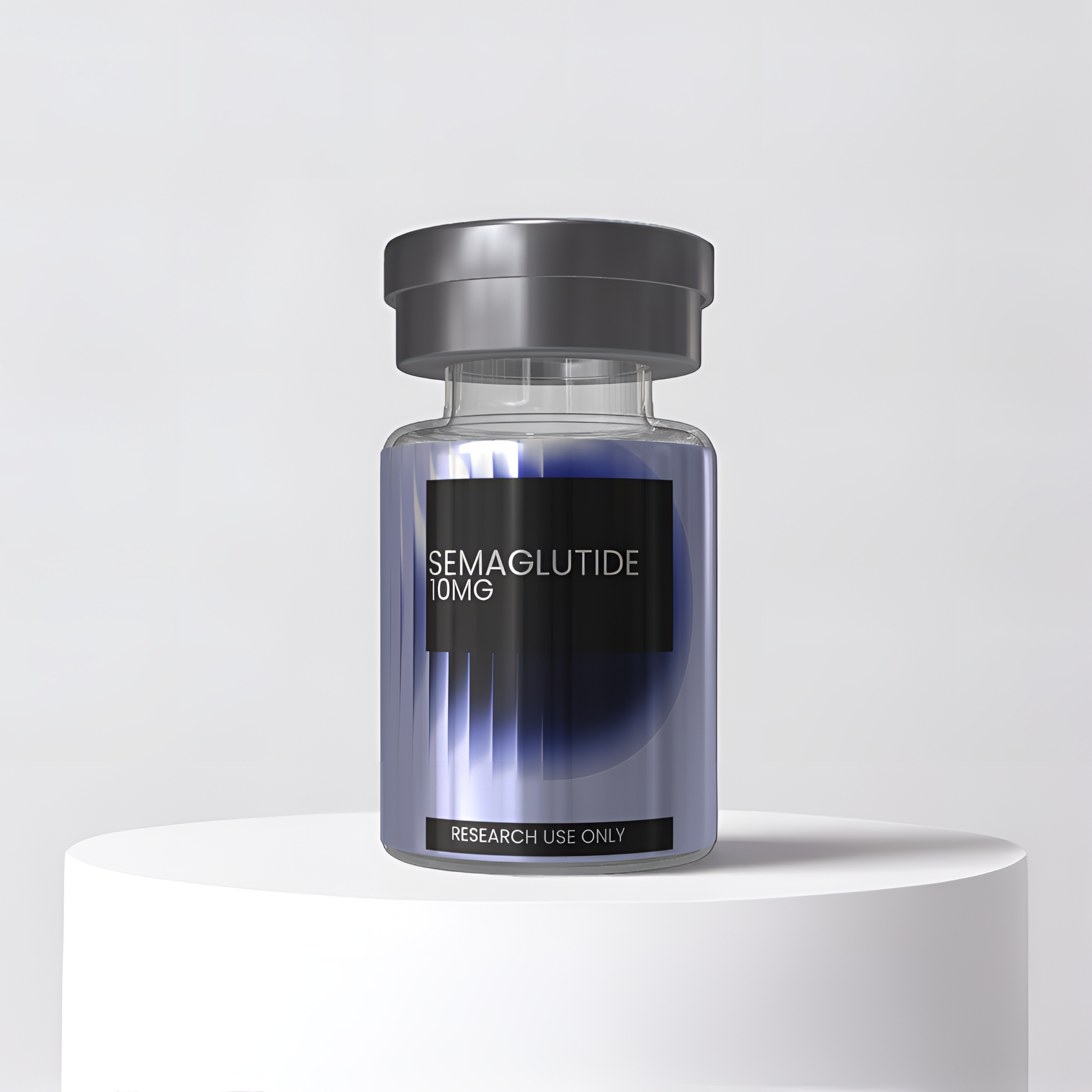 Semaglutide 10mg research peptide vial — DISSOLV LABS lyophilized ≥99% purity