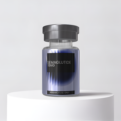 Semaglutide 10mg research peptide vial — DISSOLV LABS lyophilized ≥99% purity