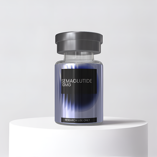 Semaglutide 10mg research peptide vial — DISSOLV LABS lyophilized ≥99% purity