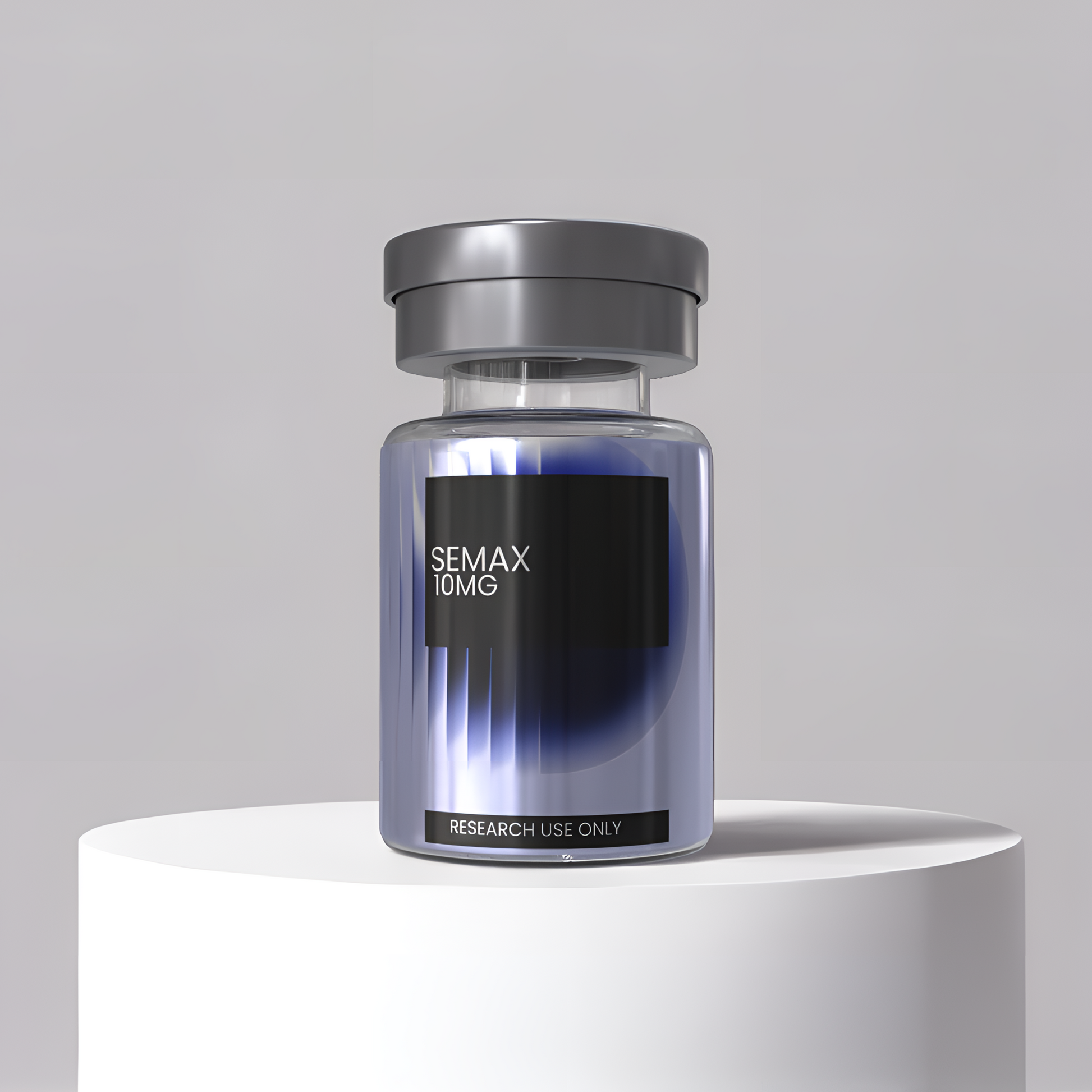 Semax 10mg research peptide vial — DISSOLV LABS lyophilized ≥99% purity