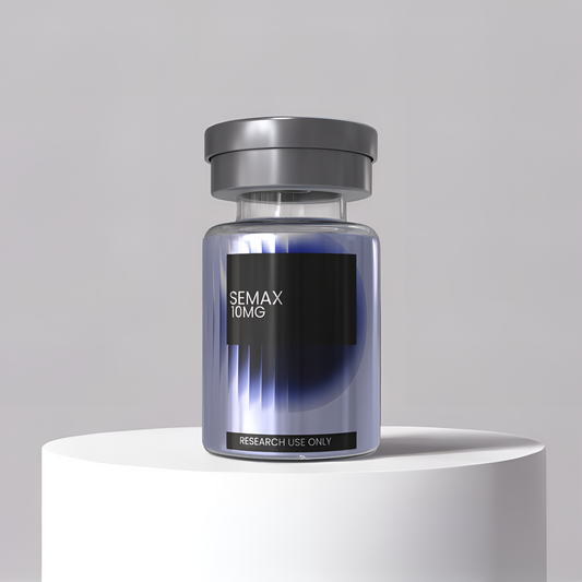 Semax 10mg research peptide vial — DISSOLV LABS lyophilized ≥99% purity