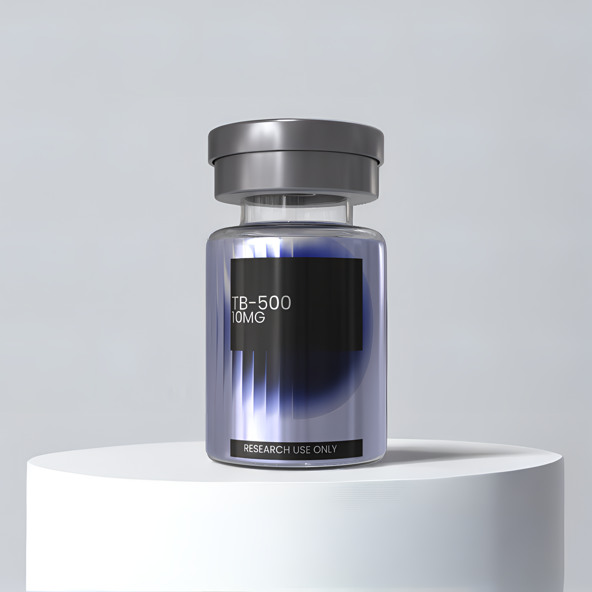 TB-500 10mg research peptide vial — DISSOLV LABS lyophilized ≥99% purity