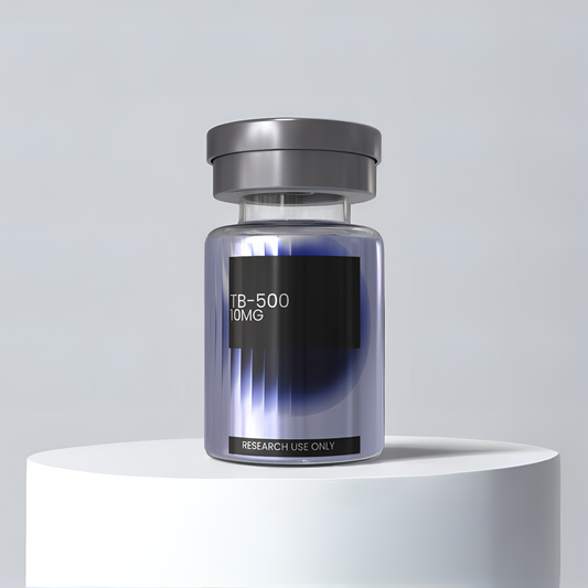 TB-500 10mg research peptide vial — DISSOLV LABS lyophilized ≥99% purity